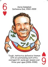 Aaron Kampman Playing Card Art Green Bay Packers DE Cartoon Caricature