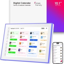 10.1 Inch LED Reminder Digital Calendar Planner Chore Chart, Desk Wall mount