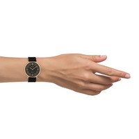 Oozoo Damen Armbanduhr Vintage Series Analog Edelstahl Schwarz UOC20142
