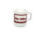 Vintage Galaxy Milk Glass Mug "The Office" Advertising Cup Denton, Texas USA