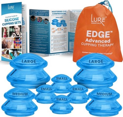 EDGE Silicone Cupping Set, Cupping Kit for Massage Therapy, Long Lasting Cups...