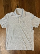 Vineyard Vines Edgartown Polo Men Medium Navy Blue Red White Tipped Short Sleeve