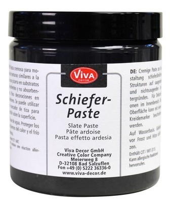 Viva Decor Schieferpaste  250ml Cremig Tontöpfe  Schilder Innenraumdeko