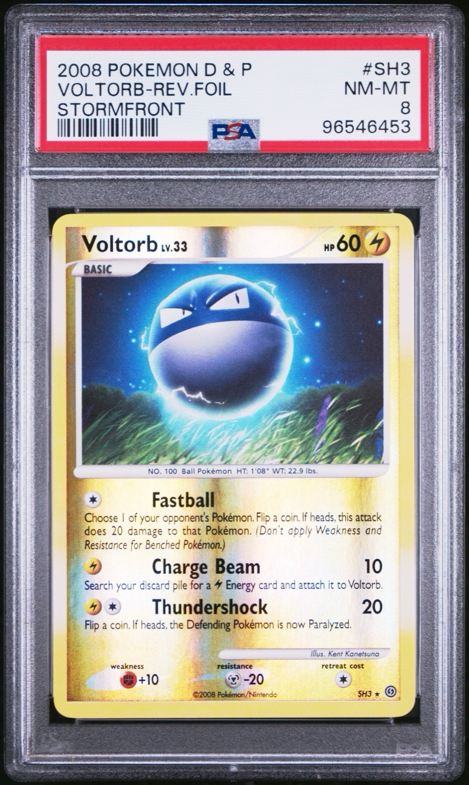 Voltorb SH3 PSA 8 Reverse Holo STORMFRONT Pokemon Graded Card Mint Rare UK