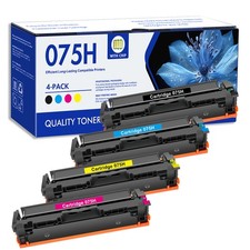 4 Pack 075H Toner Cartridge for Canon ImageCLASS MF665CDW MF663Cdw LBP646Cdw