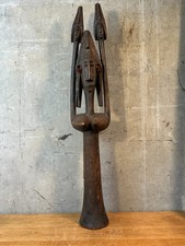 AFRICAN SCULPTURE - Large Bamana Rhythm Pounder Female Janus 19th C 38"