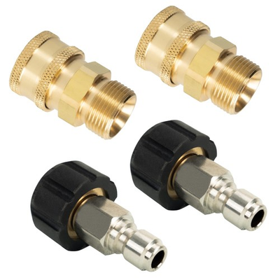 #ad LIULO TOOL 4 Pack Pressure Washer Quick Connect Kit Disconnect Brass $23.38