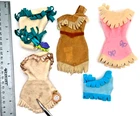 Barbie & Disney Vintage Pocahontas Dresses Lot 5 Blue Pink Browns