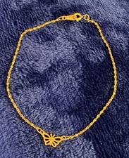 Avon Butterfly Anklet Ankle Bracelet Dainty G...