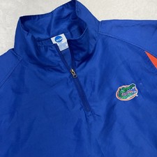 Florida Gators NCAA KA 1/4 Zip Long Sleeve Lined Pullover Jacket Men XL Blue