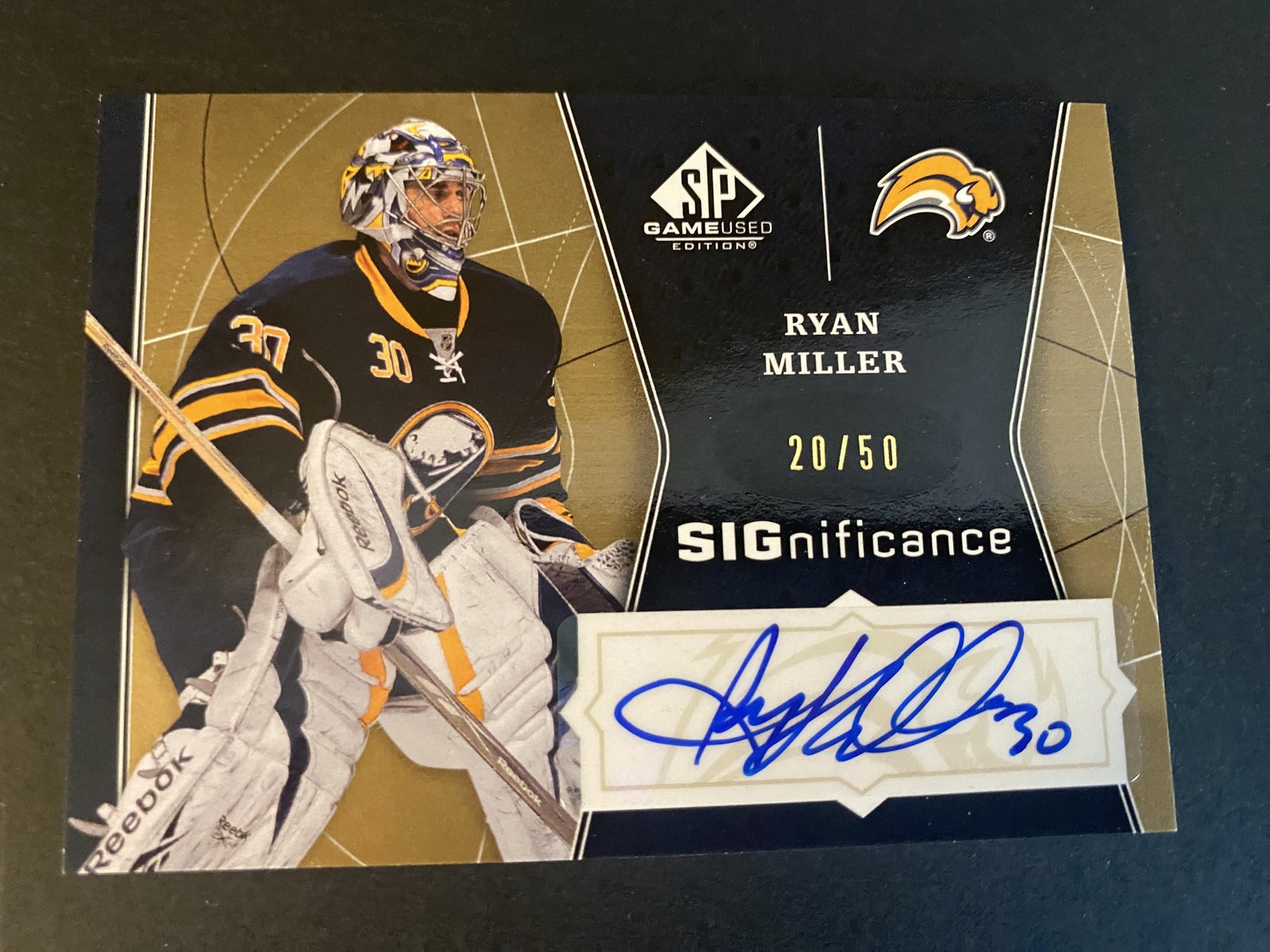 2009-10 SP Game Used #SIG-RM Ryan Miller SIGnificance #/50