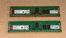 Kingston 2 x 16GB DDR4-19200 PC4-2400T-E ECC Memory KVR24E17D8/16 LOT OF 2
