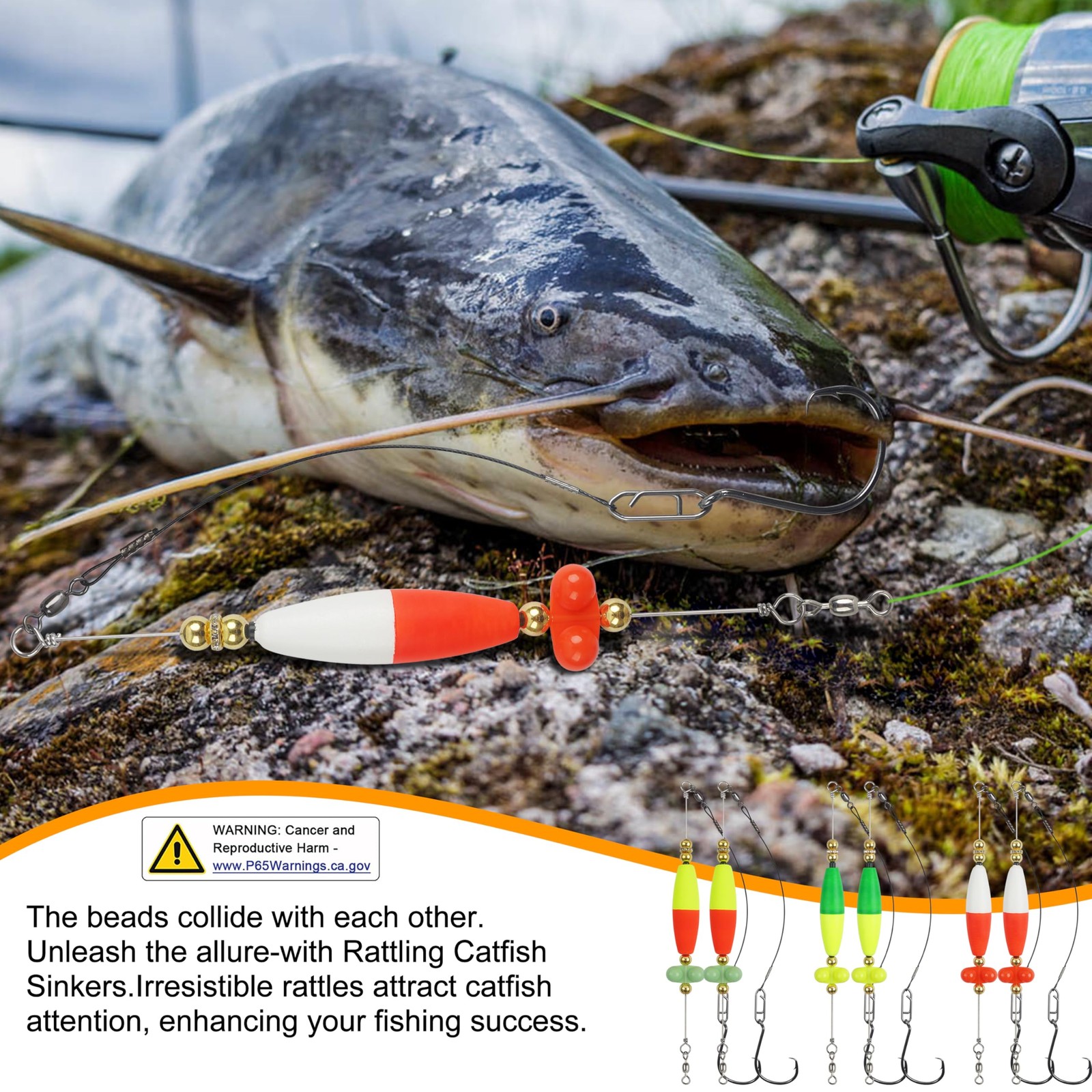 Santee Rig Catfish Float Cooper Rig for Bank Fishing Catfishing Tackle Peg Fl... - Image 7