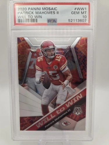 2020 Panini Mosaic - Will to Win Patrick Mahomes II #WW1 Mosaic Prizm - PSA 10
