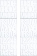 6 Sheets 3 Inch Sticky Vinyl Letter Number Stickers, Stick on Large Alphabet New