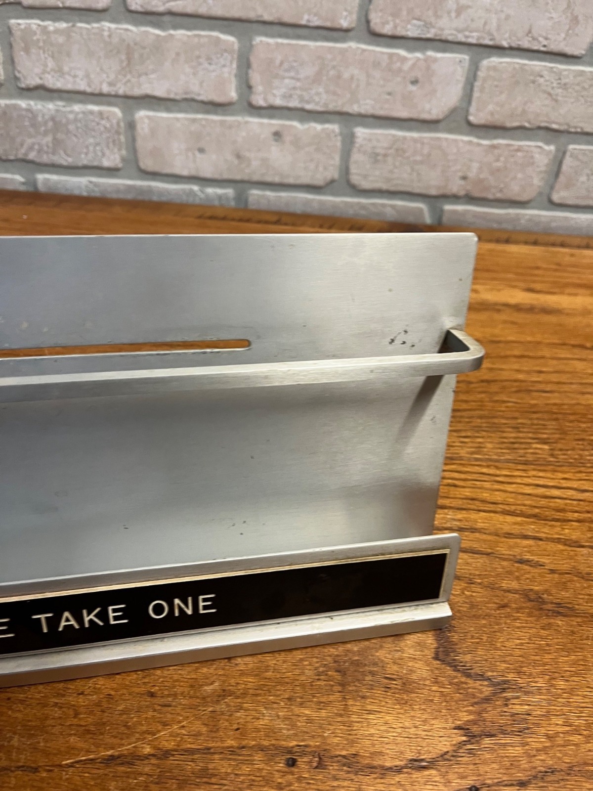 Vintage Travel Road Map Brochure Countertop Display Gas Station Weighted Metal