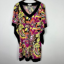 Ronni Nicole Dress 12 Multicolor Paisley Print Boho Retro Y2K Festival Dopamine