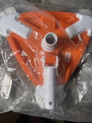Sinada Pool Vacuum Orange Head Triangle Side Brush Universal Rotatable Hose