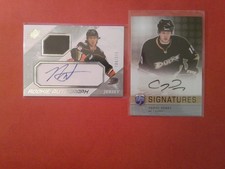 Nikita Nesterenko 2023/24 SPx RC jersey autograph & Corey Perry 2008/09 BAP auto