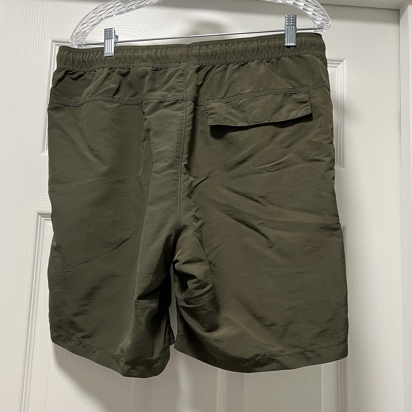 H & M drawstring pull-on solid green 3-pocket reg… - image 2