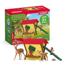 Farm World - 39 Piece Feeding the Forest Animals Playset Toy with Deer, Fawn, He