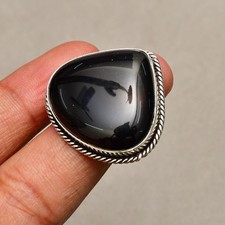 Montana Agate Gemstone 925 Sterling Silver Handmade Jewelry Ring Size 7