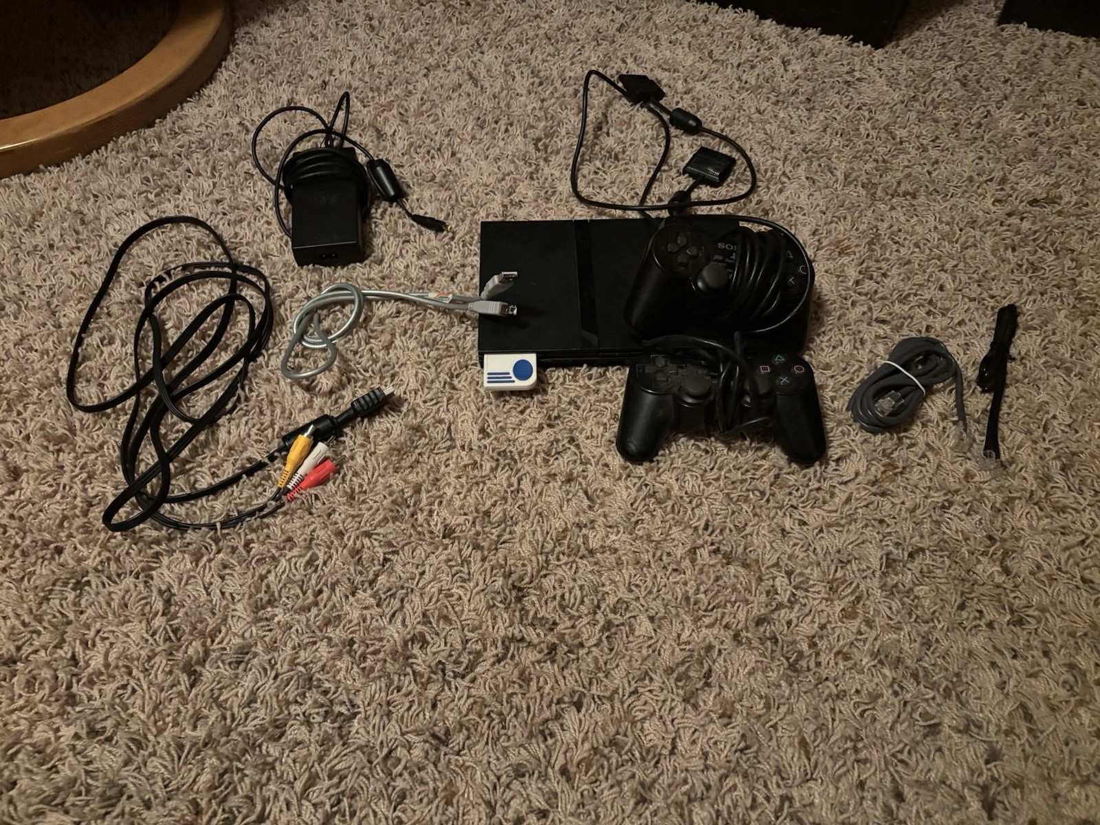 Sony PlayStation 2 Black Console with Working Cords and Controller