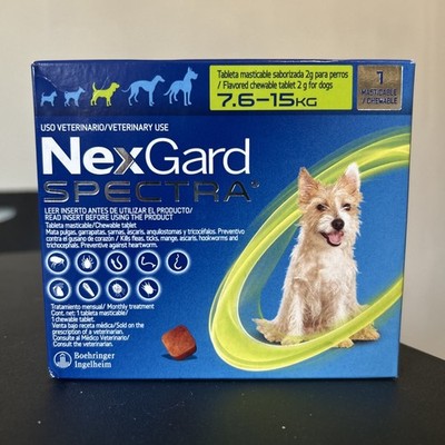Flea & Tick Control 17-33 Lbs Dogs Gard Nex Spectra Chewables. 