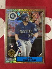 2022 Topps Series 1 1987 Chrome Silver Pack Mojo Cal Raleigh #T87C-16 Rookie RC