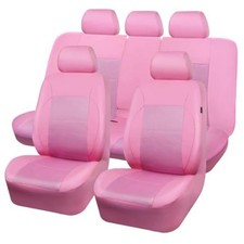 Leather Seat Cover Automotive Breathable Universal Car Seat All Seats Pink
