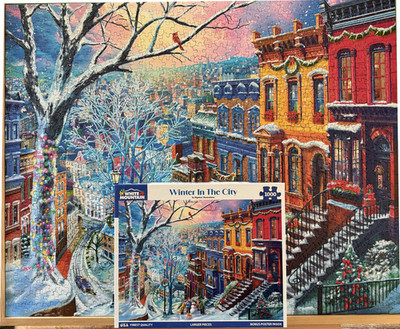 Winter in the City ~ White Mountain Puzzles ~ 1000 piece Puzzle ~ FREE SHIP!
