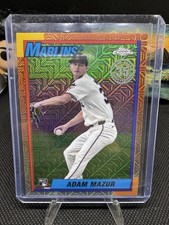 Adam Mazur 2025 Topps Series 1 Chrome Silver Pack Rookie #T90C-65 Miami Marlins