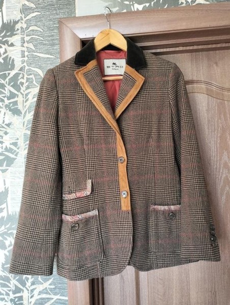 Women Etro Blazer Multicolor Wool S-M