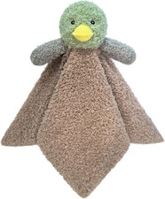 Baby Mallard Duck Soft Stuffed Animal Security Blanket, Plush Green Duck Charact