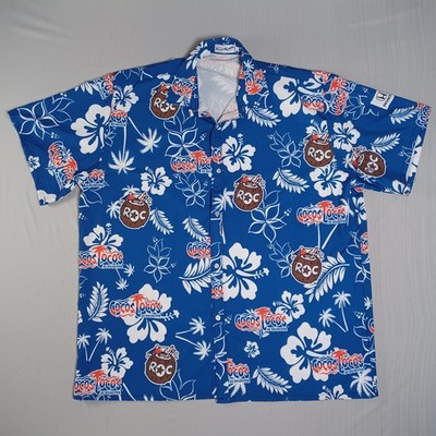 Rochester Red Wings Cocos Locos Hawaiian Shirt Mens 2XL Blue 2025 SGA MiLB