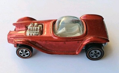 1968 Mattel Redline Hot Wheels Beatnik Bandit Red with White Interior