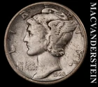 1928-S Silver Mercury Dime - Scarce  Very Fine+ / Extra Fine  Semi-key  #L4499