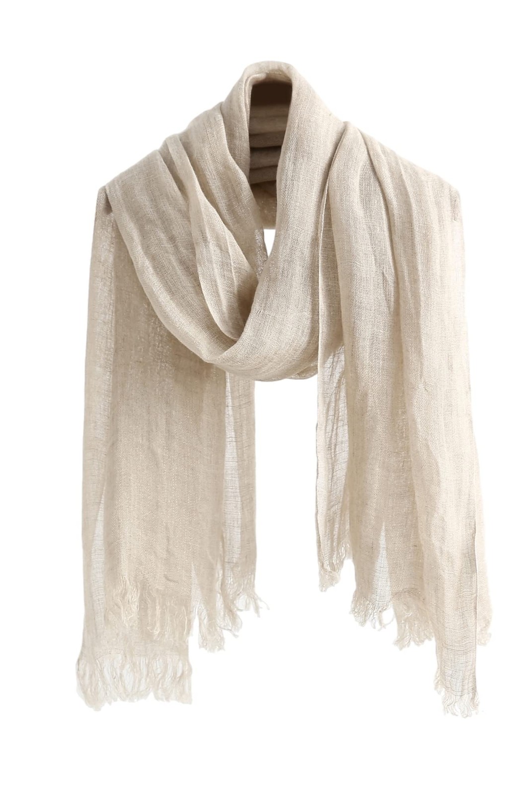 Jeelow 100% Linen Scarf Shawl Wrap Lightweight Scarfs Scarves For Men And Wom...