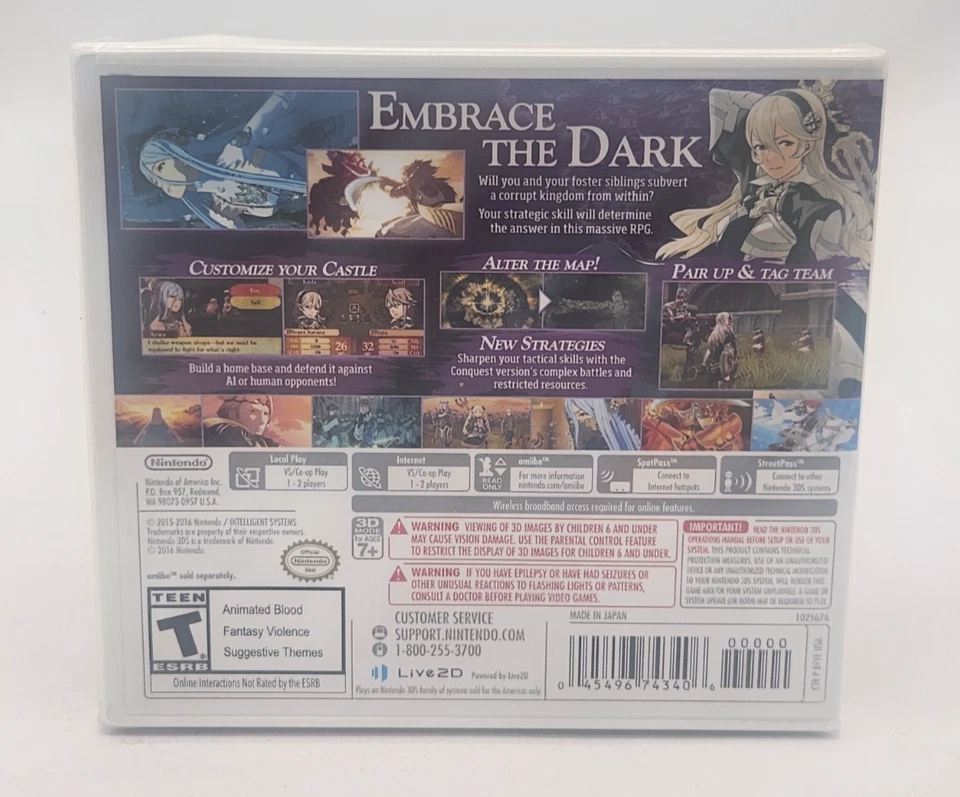 Fire Emblem Fates: Conquest (Nintendo 3DS, 2016) Brand New Factory Sealed US - Image 2 of 4