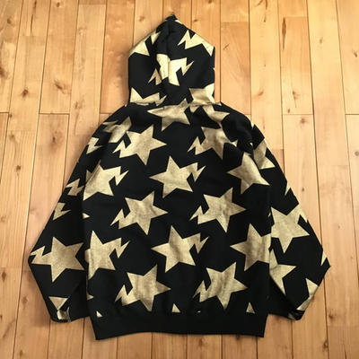 アベイシングエイプ　スターフルジップパーカー　NIGO期　初期タグ　日本製　XS Gold Foil BAPE Sta Full Zip Hoodie a bathing ape star NIGO Size M