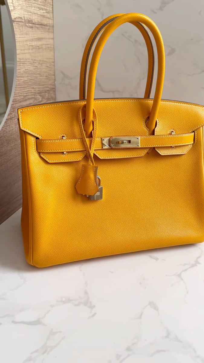 クリーニング済♡HERMES ノースリーブ イエロー サイズ38 Hermès Birkin 30 Jaune d'Or Epsom Leather Candy Edition Orange