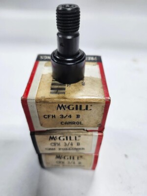 Lot of 3 MCGILL CFH 3/4 B Cam Followers New Old Stock