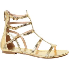 Ellie Shoes Inc Gold Athena Gladiator Sandals, Costume Shoes for Women.