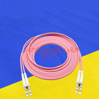 40M LC UPC to LC UPC Duplex OM4 Multimode 3.0mm Fiber Optic Patch Cord Cable