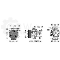 Prasco Kompressor Klimaanlage Passend FüR Mazda 5 CR19 3 BK