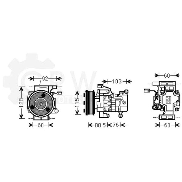 Prasco Kompressor Klimaanlage Passend FüR Mazda 5 CR19 3 BK-image