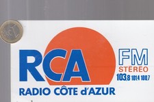 C25 radio. RADIO COTE d'AZUR. RCA. 103.8 - 101.4 - 100.7