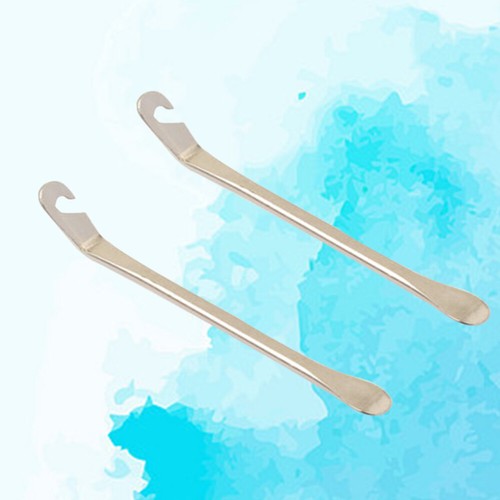 Kit De 3 Démonte-pneus Métal Pour Vélo/VTT - RideRace, Longueur 122 Mm, Noir