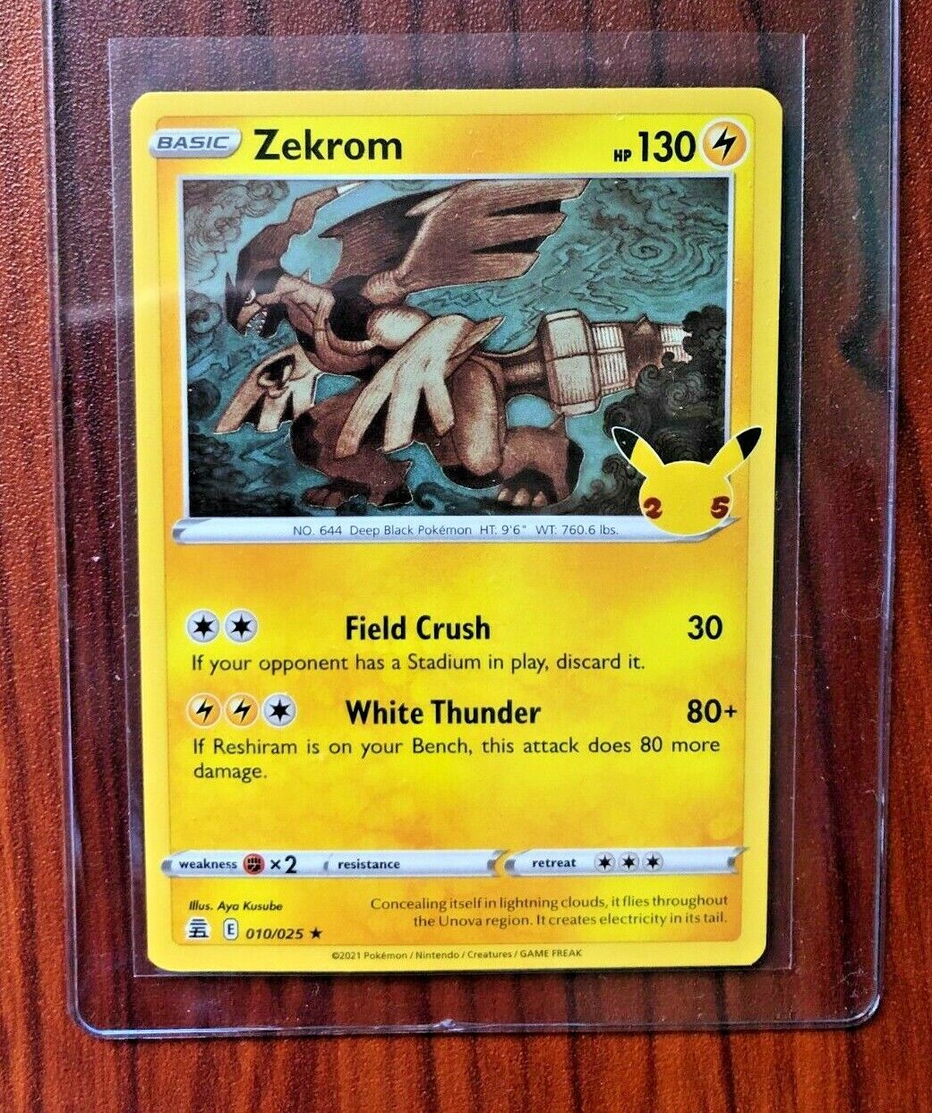 ZEKROM - 2021 Pokemon Celebrations 25th Anniversary Holo Foil Card 010/025