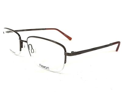 Flexon Eyeglasses Frames MELVILLE 600 210 Grey Rectangular Half Rim 55-18-145